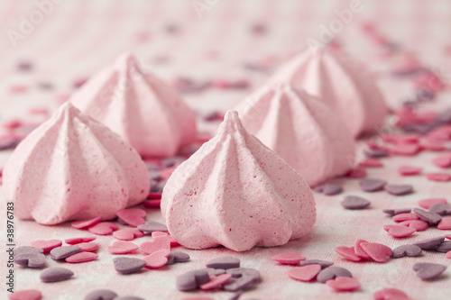 Pink meringue