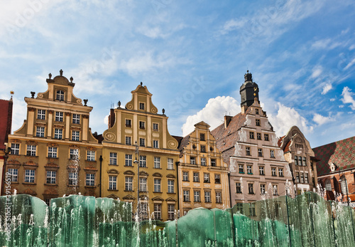 Wroclaw, fountain at the town square