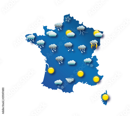 Carte de prévision météo - France