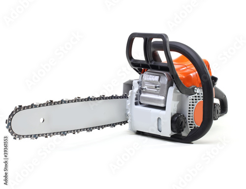 chainsaw isolated on white