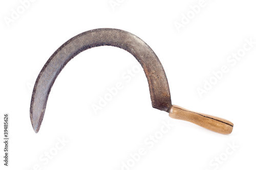 sickle under the white background