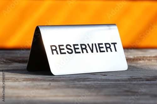 reserviert-schild alu II