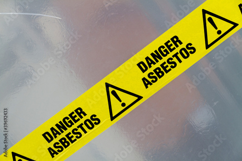 Asbestos warning sign