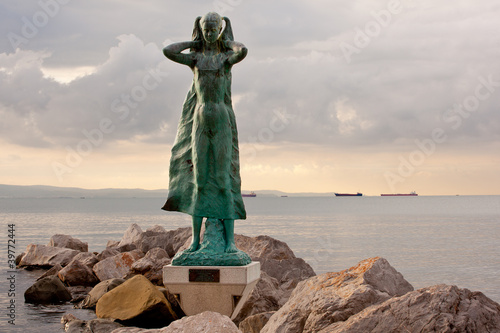 La mula de trieste - Statue on the sea