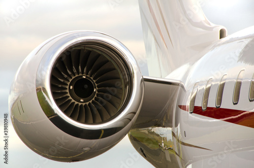 Jet Engine on a Private Plane - Bombardier