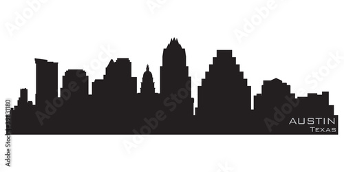 Austin, Texas skyline. Detailed vector silhouette