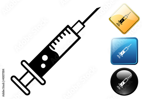 Syringe pictogram and icons