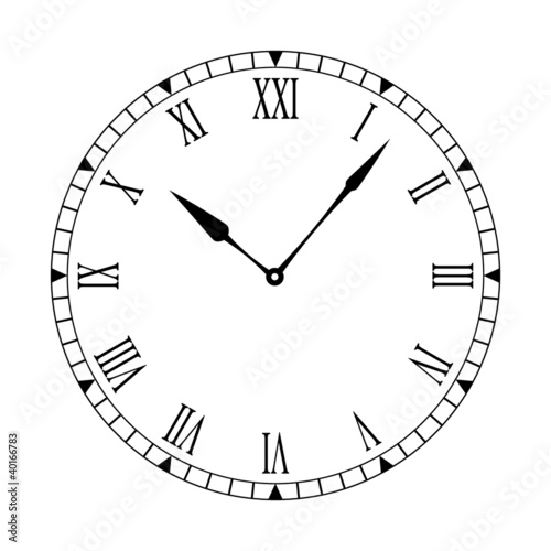 Roman clean clock face