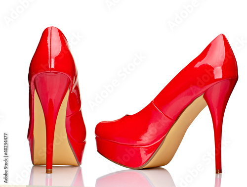 red high heel shoes