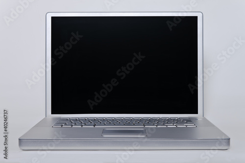 Silver Notebook on white background