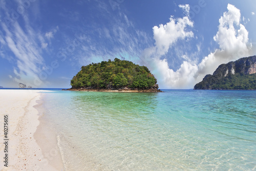 The round green island in Thailand