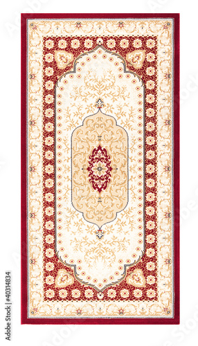 Carpet frame art design - border pattern background on white