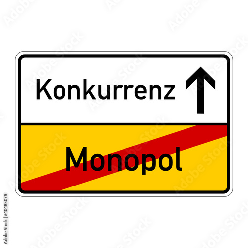 ortsschild monopol konkurrenz I