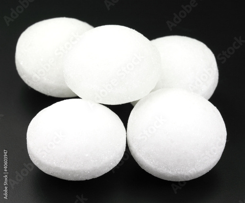 White naphthalene balls