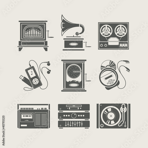 musical device set of icon