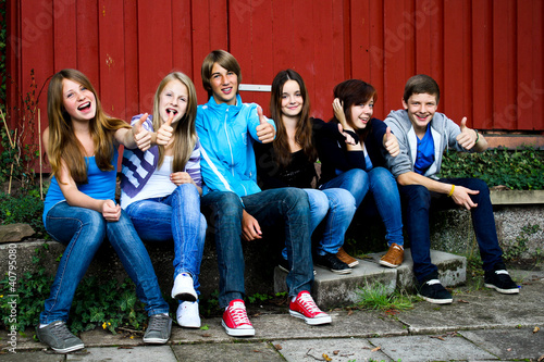 Gruppe Teenager