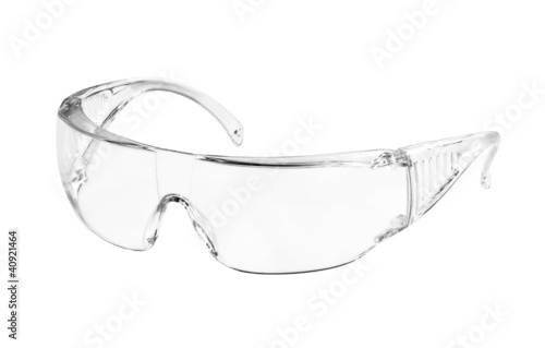 Protective eyeglasses isolated on white background