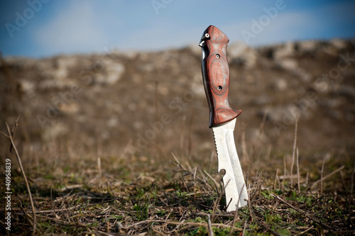 Knife in the ground