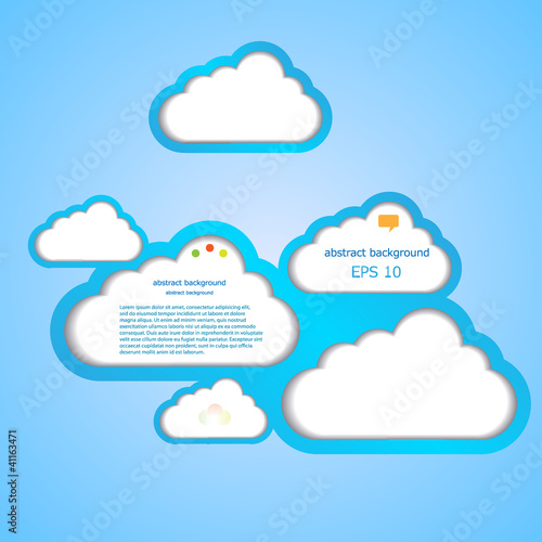Vector cloud abstract background. Web design element. Eps10