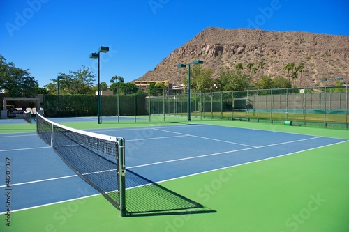 Resort's Blue Tennis Courts