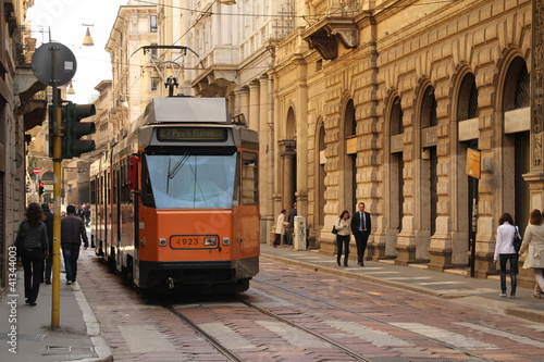 Tranvía en la ciudad de Milán