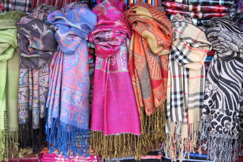 Hanging scarves