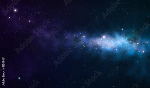 blue and purple nebula