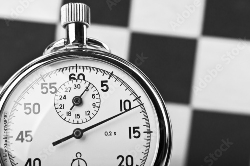 stopwatch and chessboard