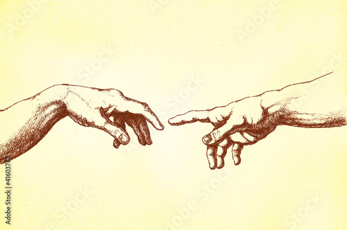Michelangelo Erschaffung Adams’ Hände