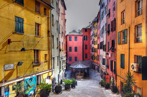 truogoli di santa brigida, genova (hdr)