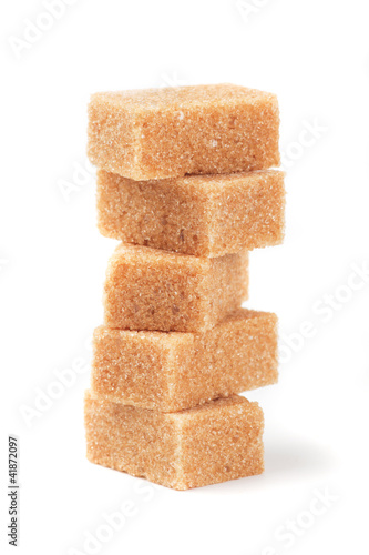 Brown cane sugar cubes