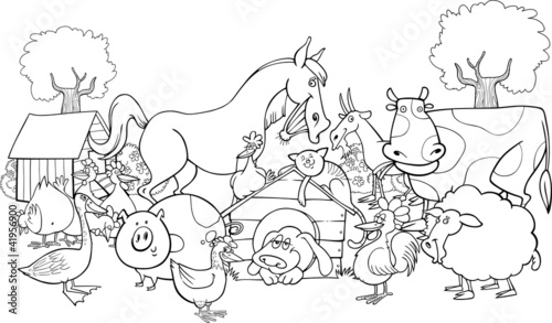 farm animals for coloring