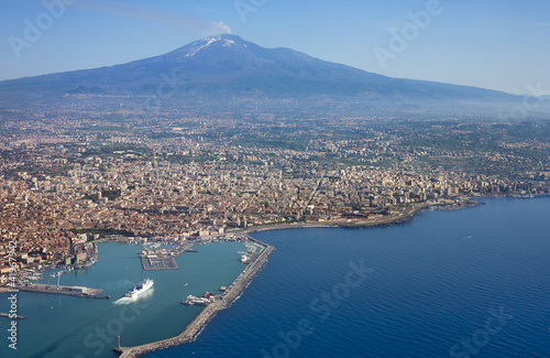 Air photo of Catania city in Sicily