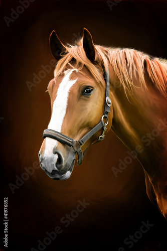 painting portrait of a horse