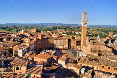 View over medieval Siena, Italy
