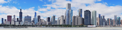 Chicago city urban skyline panorama