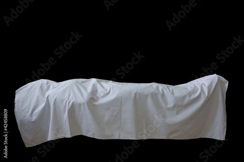 Abstract of dead body isolated in black