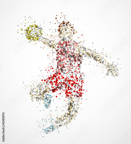 Abstract handball player