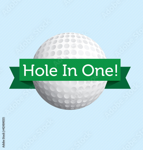 Hole in One Golf Vector