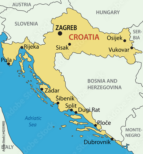 Republic of Croatia - vector map