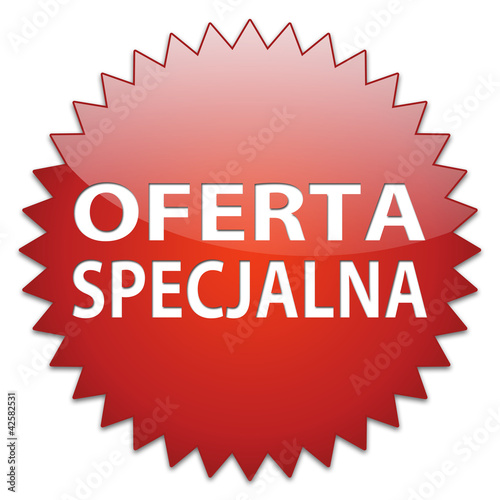 naklejka czerwona oferta specjalna