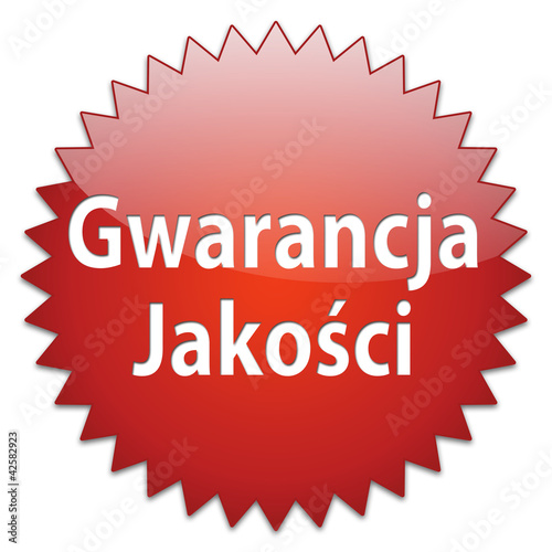 naklejka gwarancja jakości