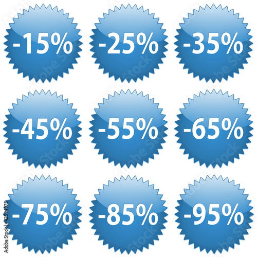 sticker blue percentage collection 2