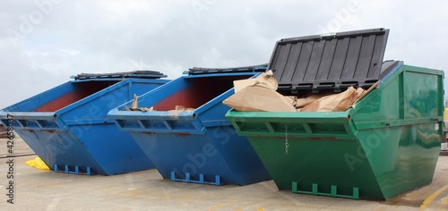 Industrial waste skips