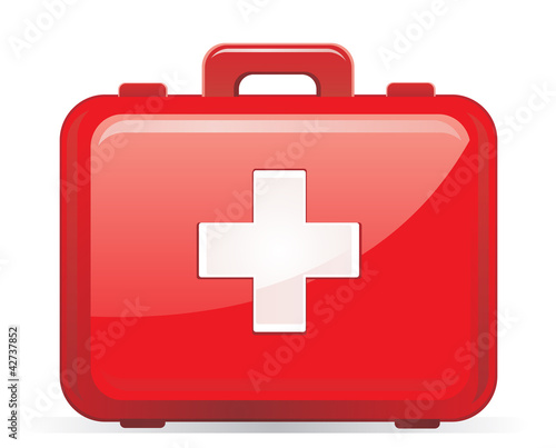 First aid kit isolated