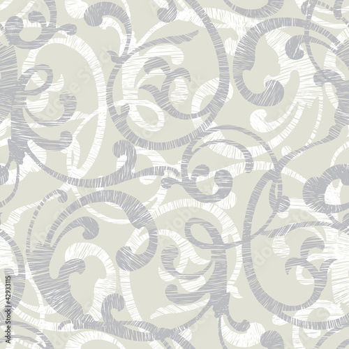 Elegance Seamless pattern with ornament, vector floral illustration in vintage style