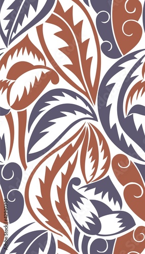 Seamless Victorian Wallpaper - Leaves