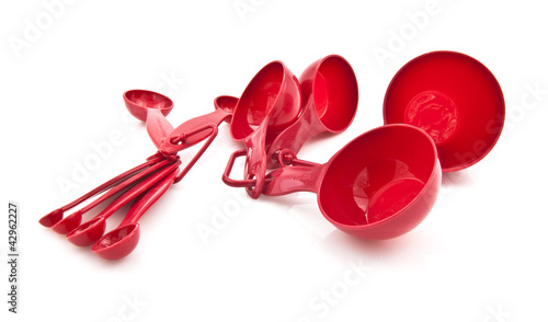 Nested measuring cups isolated on white.