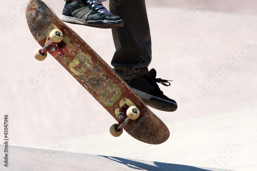 Skateboarder Jumping Tricks