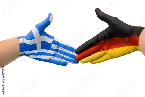 deutsch-griechischer Handschlag